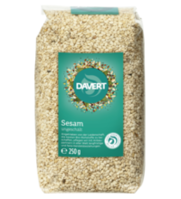 Sesam, ungeschält, vegan, 250 gr Packung, Davert