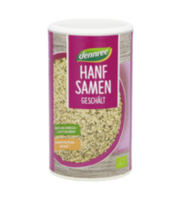 Hanfsamen, geschält, vegan, 200 gr Packung, dennree