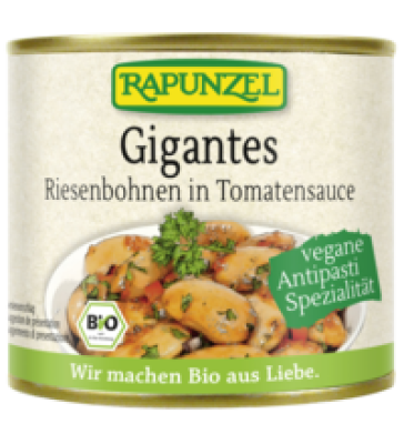 Riesenbohnen Gigantes in Tomatensauce, 230 g Dose, Rapunzel