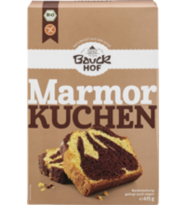 Marmorkuchen Backmischung, glutenfrei, vegan, 415 gr Packung, Bauckhof