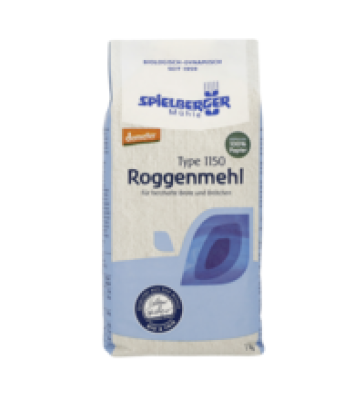 Roggenmehl Type 1150, vegan, 1 kg Packung, Spielberger