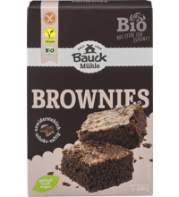 Brownies Backmischung, glutenfrei, vegan, 400 gr Packung, Bauck Mühle