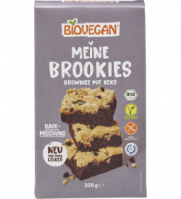 Backmischung „Meine Brookies”, vegan, 320 gr Packung, Biovegan