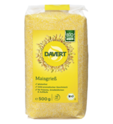 Maisgrieß (Polenta), vegan, 500 gr Packung, Davert