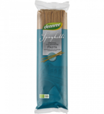 Dinkel-Spaghetti, Vollkorn, vegan, 500 gr Packung, dennree