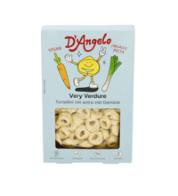Tortellini mit Gemüse-Füllung, hell, vegan, 250 gr Packung, D'Angelo