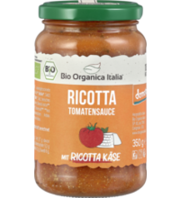 Tomatensauce Ricotta, 350 gr Glas, Bio Organica Italia