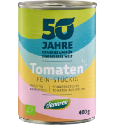 Tomaten fein-stückig, vegan, 400 gr Dose, dennree