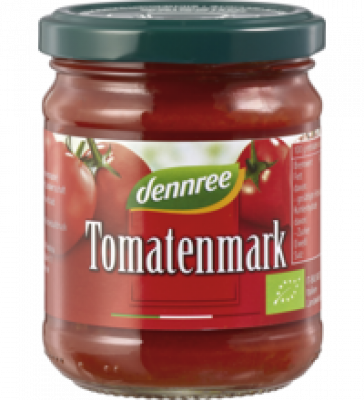 Tomatenmark, 22% Trockenmasse, vegan, 200 gr Glas, dennree