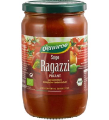 Sugo Ragazzi, herzhaft-pikant, vegan, 660 gr Glas, dennree