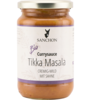 Currysauce Tikka Masala (mit Sahne), 320 ml Glas, Sanchon