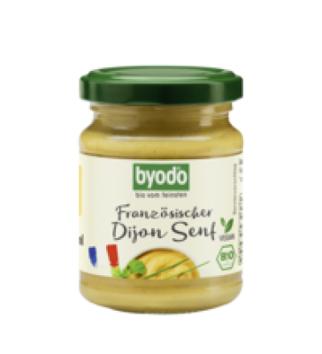 Französischer Dijon Senf, vegan, 125 ml Glas, byodo