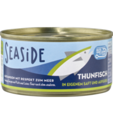 Thunfisch natur, 185 gr Dose (Abtropfgewicht 135 gr), SeaSide