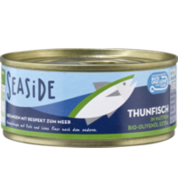 Thunfisch in Olivenöl, 160 gr Dose (Abtropfgewicht 104 gr), SeaSide