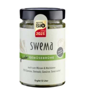 Frische Gemüsebrühe, vegan, 320 gr Glas (ergibt 12 ltr), SweMa