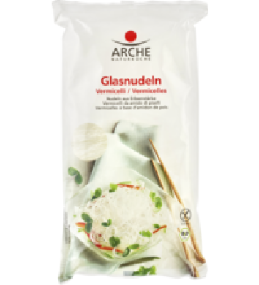 Glasnudeln (aus Erbsenstärke), glutenfrei, vegan, 200 gr Packung, Arche Naturküche