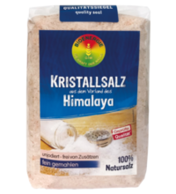 Himalaya Kristallsalz, fein gemahlen, unjodiert, vegan, 1 kg Packung, BIOENERGIE