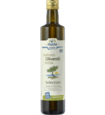 Griechisches Olivenöl „Selection”, nativ extra, vegan, 0,5 ltr Flasche, Mani