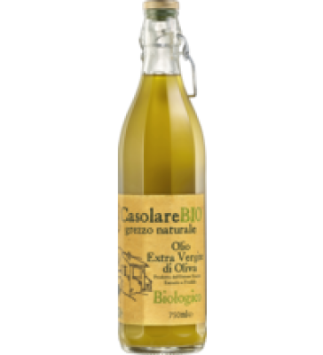 Olivenöl grezzo naturale, nativ extra, vegan, 0,75 ltr Flasche, CasolareBio
