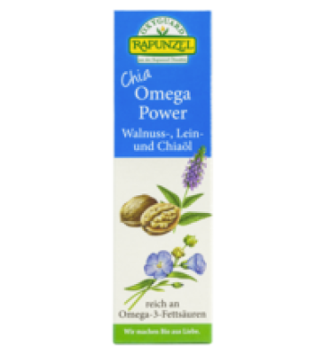 OXYGUARD® Chia Omega Power (Walnuss-, Lein- und Chiaöl), vegan, 100 ml Flasche, Rapunzel