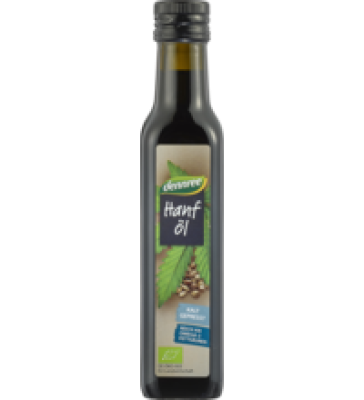 Hanföl, nativ, kaltgepresst, vegan, 0,25 ltr Flasche, dennree