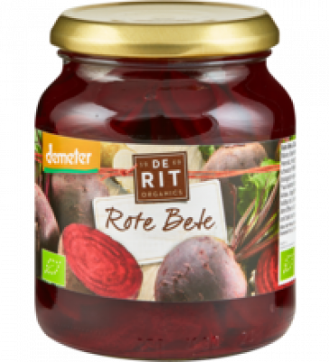 Rote Bete, geschnitten, 340 gr Glas, De Rit