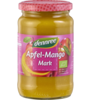 Apfel-Mangomark, vegan, 360 gr Glas, dennree
