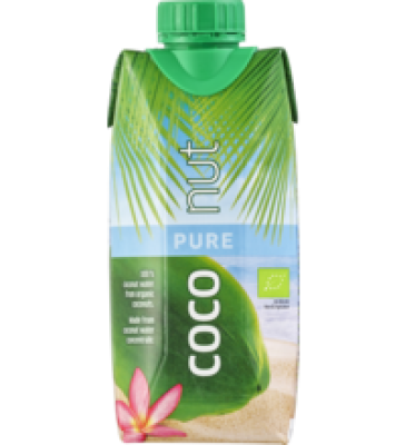 Kokoswasser aus Konzentrat, vegan, 0,33 ltr Tetra Pack, aqua verde