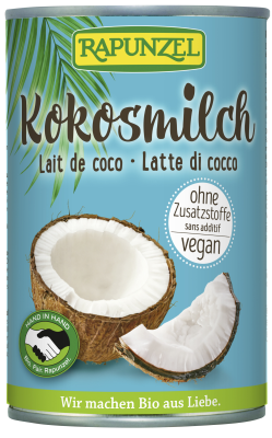 Kokosmilch, vegan, 400 ml Dose, Rapunzel