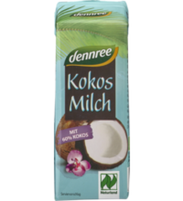 Kokosmilch, 250 ml Packung, dennree