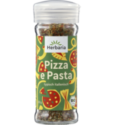 Gewürzmühle Pizza e Pasta, vegan, 50 gr Glas, Herbaria