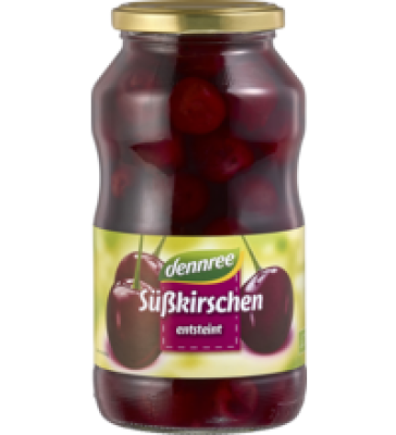 Süßkirschen,entsteint, 370 ml Glas(220 gr)