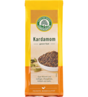 Kardamom, ganze Saat, vegan, 50 gr Packung, Lebensbaum