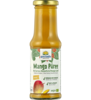 Mango Püree, vegan, 210 ml Flasche, Govinda