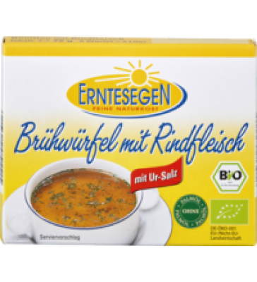 Brühwürfel mit Rindfleisch, 72 gr für 3 ltr, Packung, Erntesegen