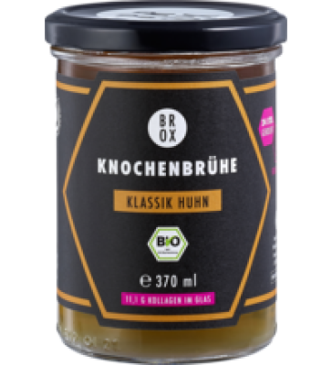 Knochenbrühe Huhn, 370 ml Glas, BROX