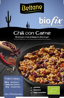 Gewürzmischung „biofix” - Chili con Carne, vegan, 28 gr Beutel, Beltane