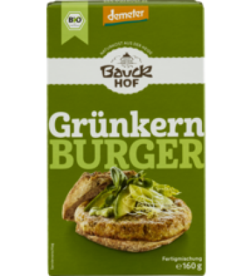 Grünkern Burger, vegan, 160 gr Packung, Bauckhof