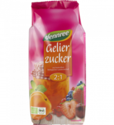 Gelierzucker 2:1, vegan, 500 gr Packung, dennree