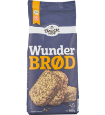 Wunderbrød Backmischung, glutenfrei, vegan, 600 gr Packung, Bauckhof