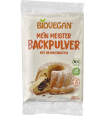 Meister Backpulver, glutenfrei, vegan, 51 gr Packung (3x17 gr), Biovegan