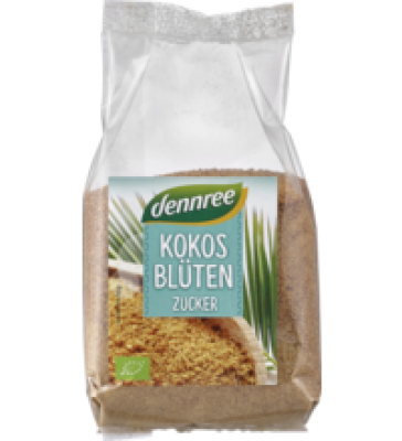 Kokosblütenzucker, vegan, 250 gr Packung, dennree