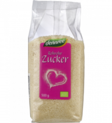 Rohrohrzucker, vegan, 500 gr Packung, dennree