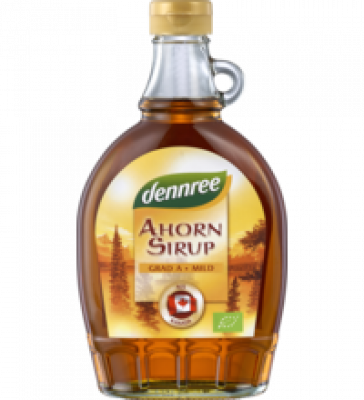 Canadischer Ahornsirup Grad A, mild, vegan, 250 ml Flasche, dennree