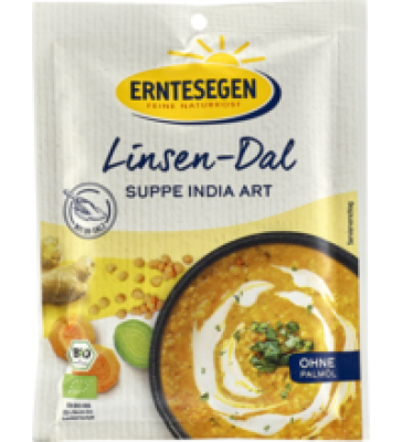 Linsen-Dal Suppe India Art, 65 gr Beutel, Erntesegen