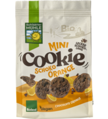 Mini Cookie Schoko-Orange, vegan, 125 gr Packung, Bohlsener Mühle