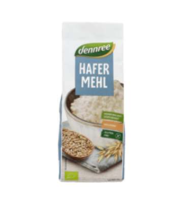 Hafermehl, glutenfrei, vegan, 400 gr Packung, dennree