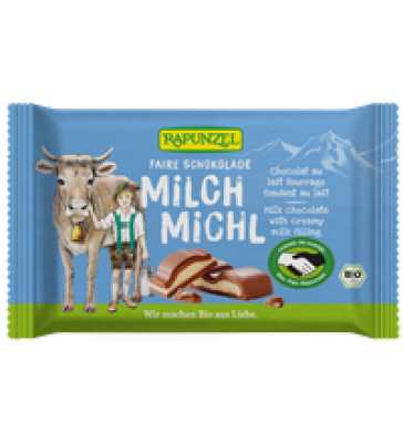 Schokolade Milch Michl mit Milchfüllung, 100 gr Tafel, Rapunzel