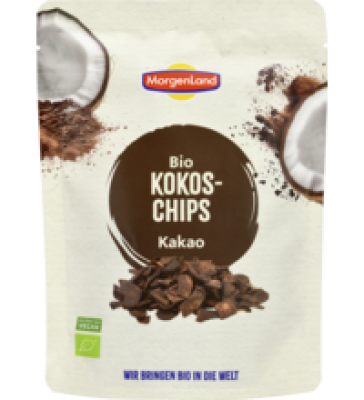 Kokoschips mit Kakao, vegan, 55 gr Beutel, Morgenland