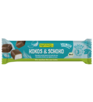 Kokos-Happen Vollmilch, 50 gr Packung (3 Stück), Rapunzel